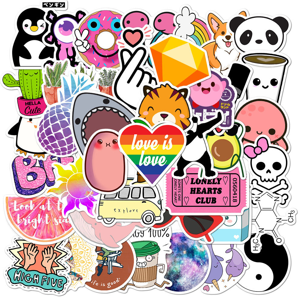 Cute Stickers Pack for Water Bottles, Laptop, Phone, Journaling, Inspirational, Office Style and more  (Waterproof)