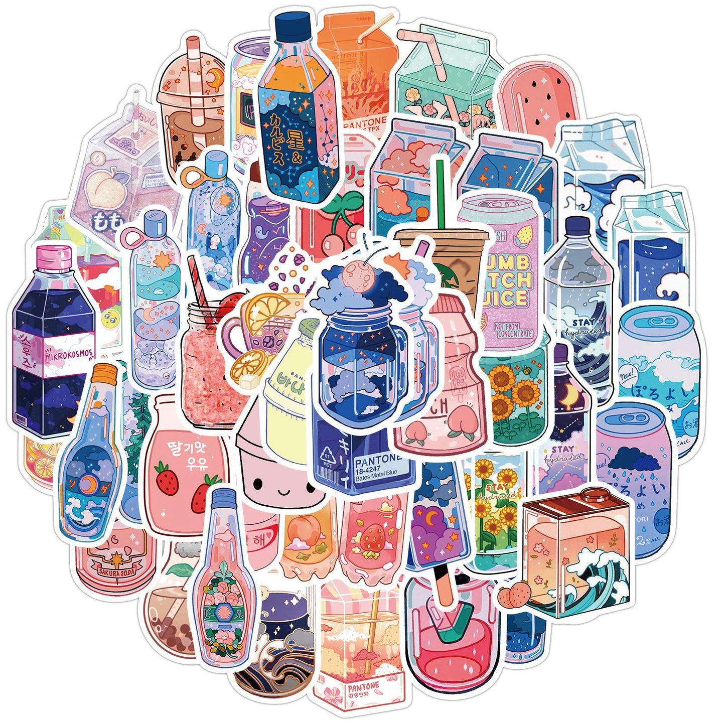 Cute Stickers Pack for Water Bottles, Laptop, Phone, Journaling, Inspirational, Office Style and more  (Waterproof)