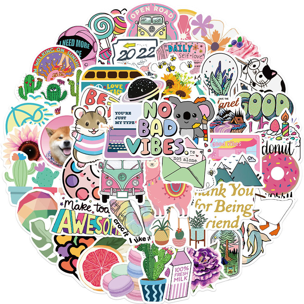 Cute Stickers Pack for Water Bottles, Laptop, Phone, Journaling, Inspirational, Office Style and more  (Waterproof)